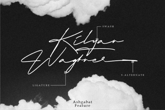 Ashgabat Natural Signature Font for Makers