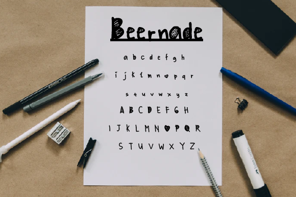 Beernade: A Cute and Quirky Handwritten Font for Playful Branding Projects
