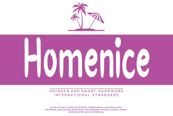 Homenice: A Sweet Handwritten Font for Small Business Branding