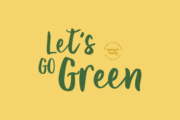 Let s Go Green Font for Authentic Editorial Design