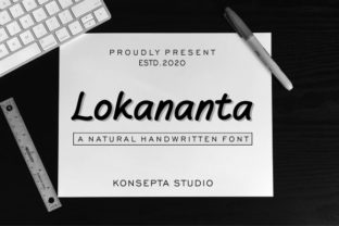 Lokananta Font: Natural Handwritten Style for Editorial Design