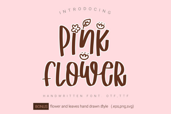 Pink Flower Font: Quirky Handwritten Style for Web Design